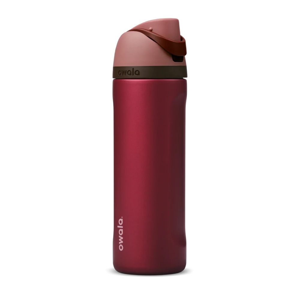 ♥️ Owala FreeSip 24oz Metallic Red “Poinsettia” - NWT - Rare Collector Bottle